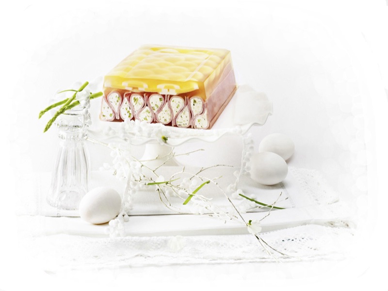 Ham-Asperge Druppels Balsamicogelei
