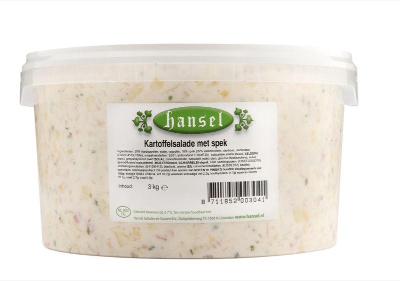 Kartoffelsalade m/spek 3kg